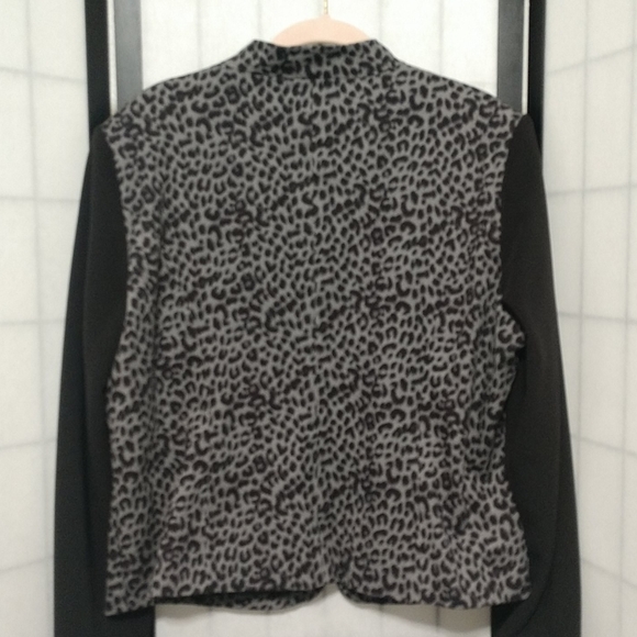 French Connection Gray Leopard Print Jacket XL - Picture 4 of 8